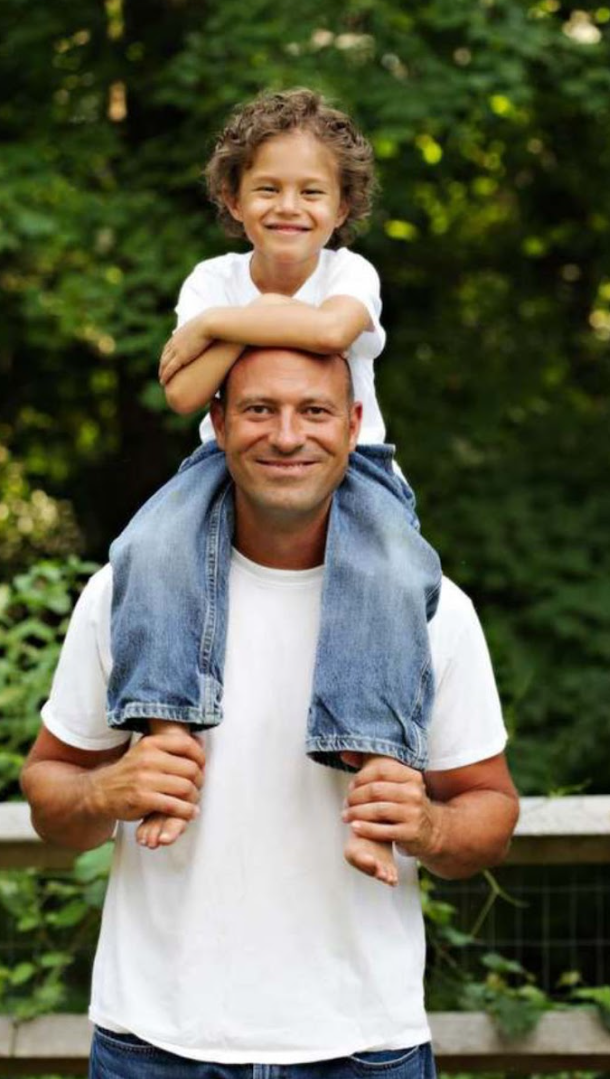 Father and child sharing a moment
